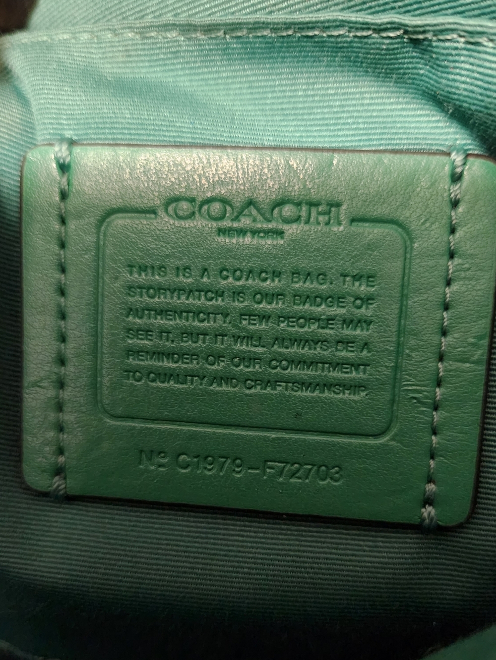 Green Crossbody Coach Bag with Horse & Carriage - Picture 17 of 17